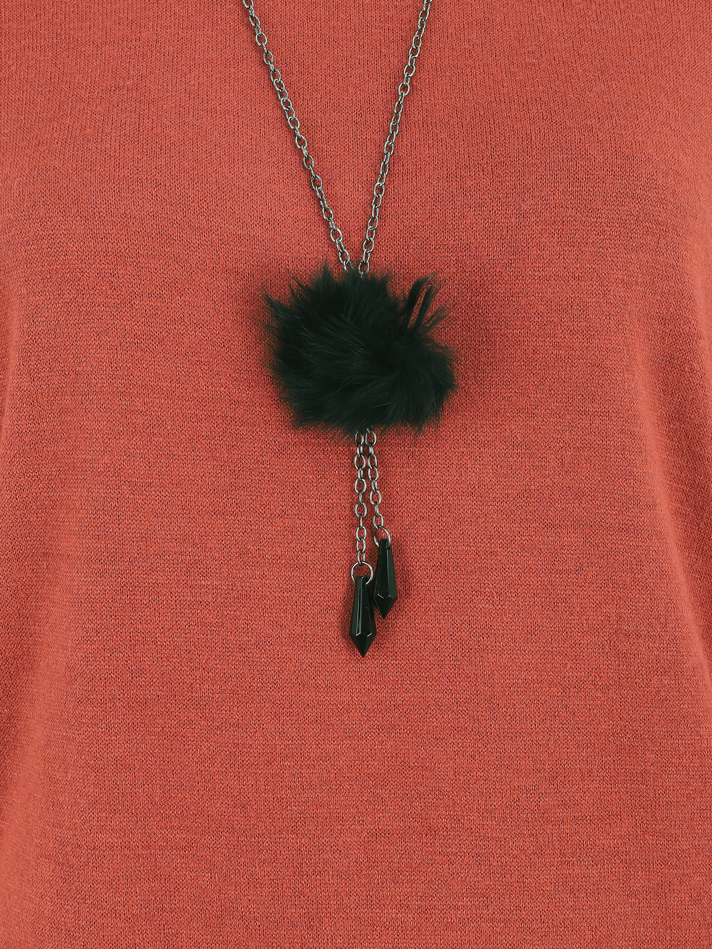 Effen trui met ketting - Roest - Image 3