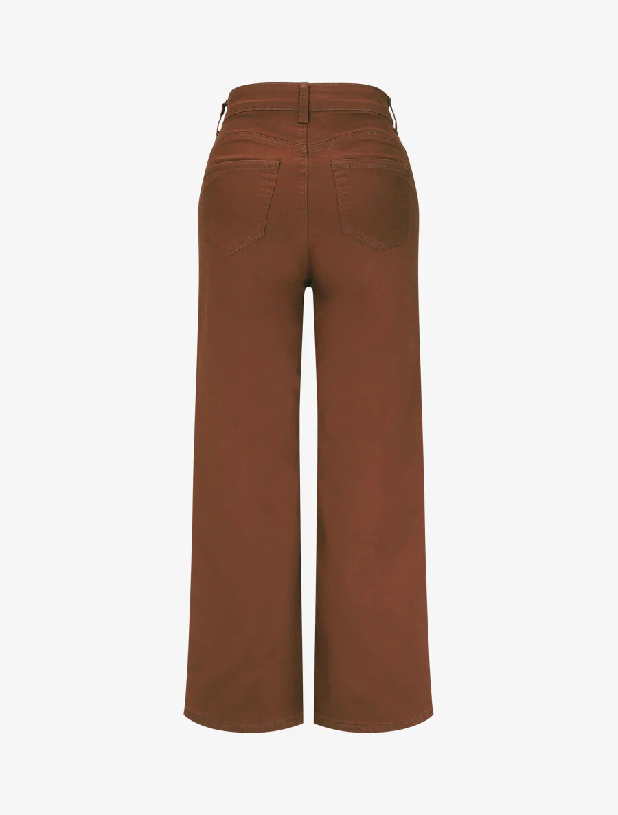 Wijde rechte jeans - Bruin - Image 2