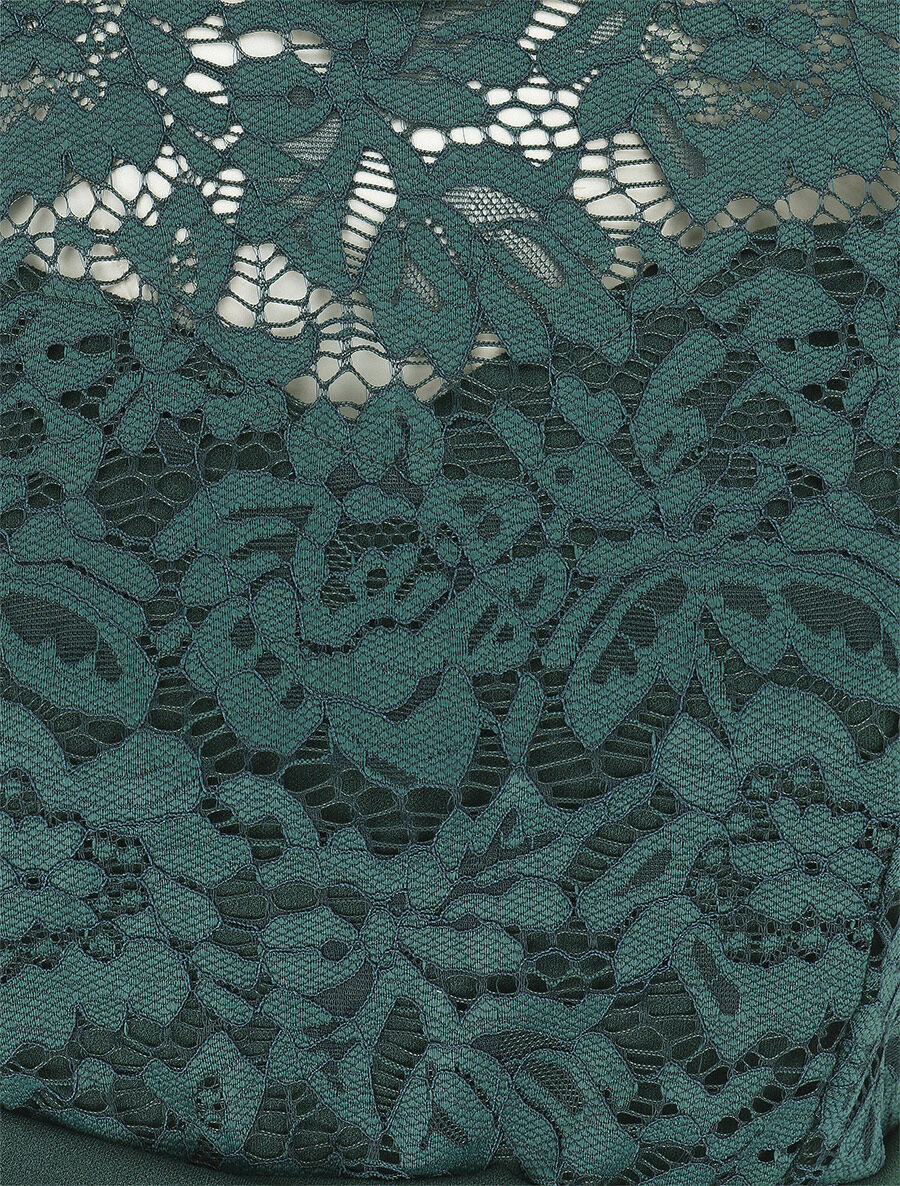 Wikkeljurk met kanten buste - groen - Image 3