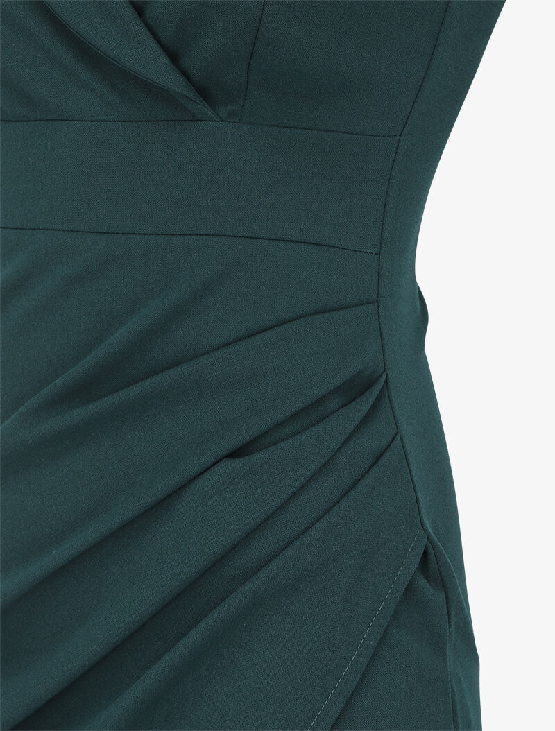Omslagjurk met overslag - Groen - Image 3