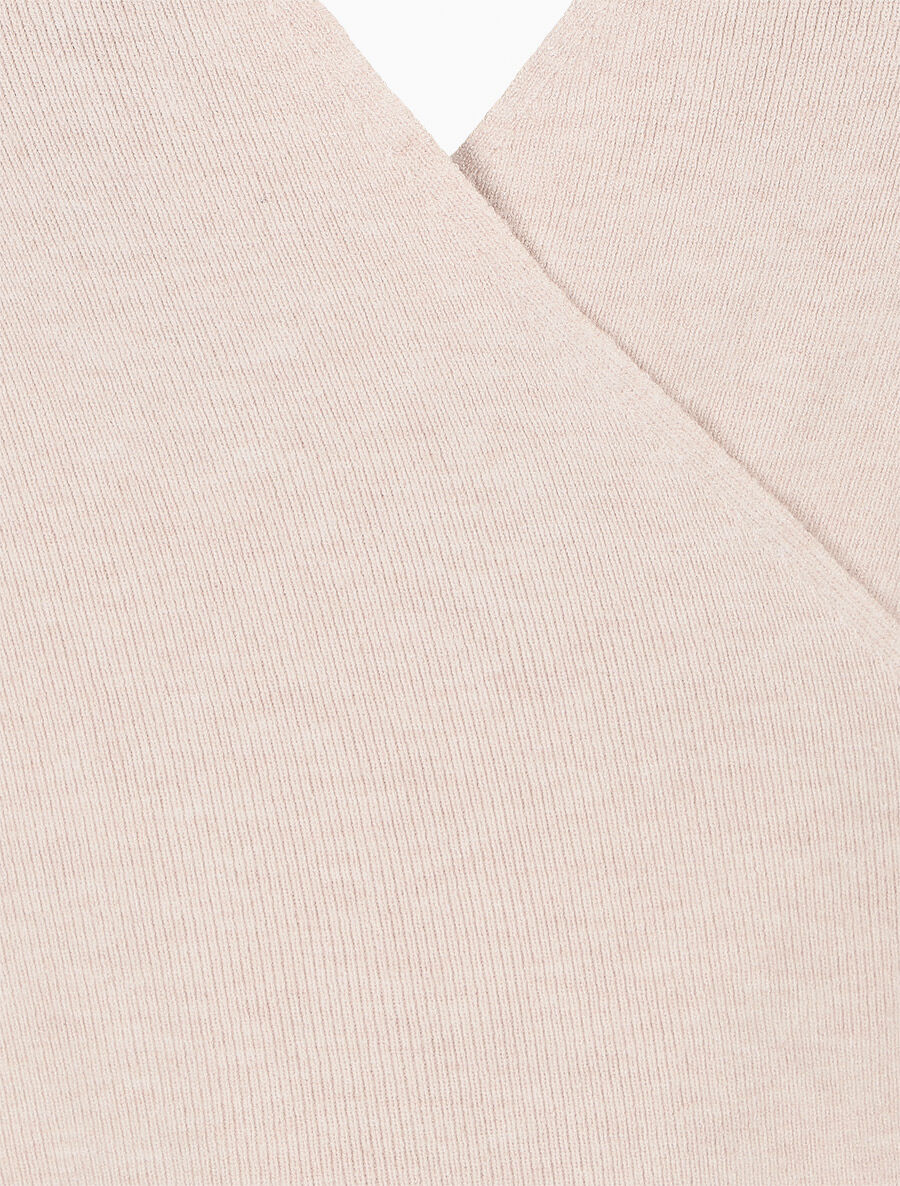 Wikkeltrui met lussen om te strikken - beige - Image 3