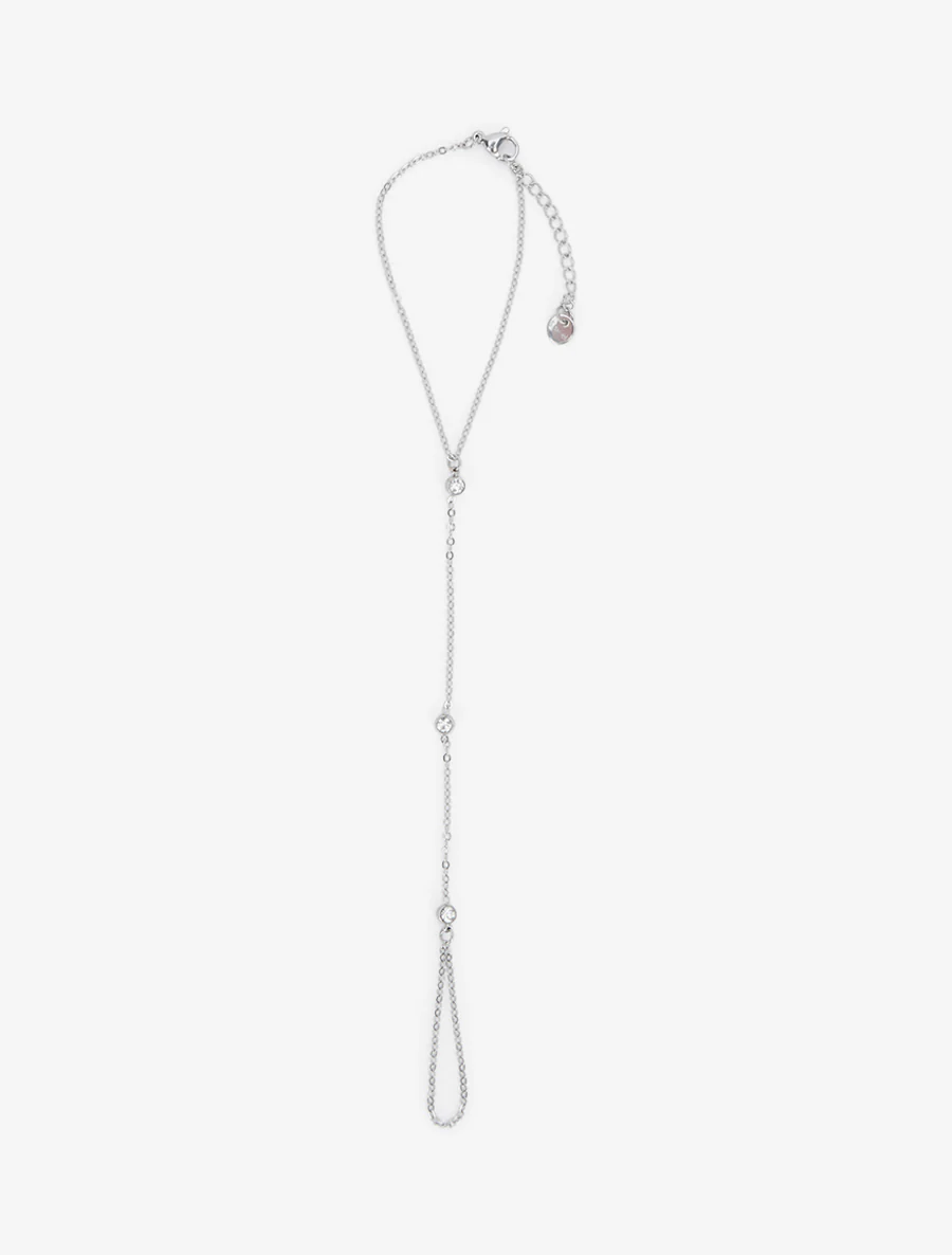 Witte zirkonia handketting - Geld - Image 2
