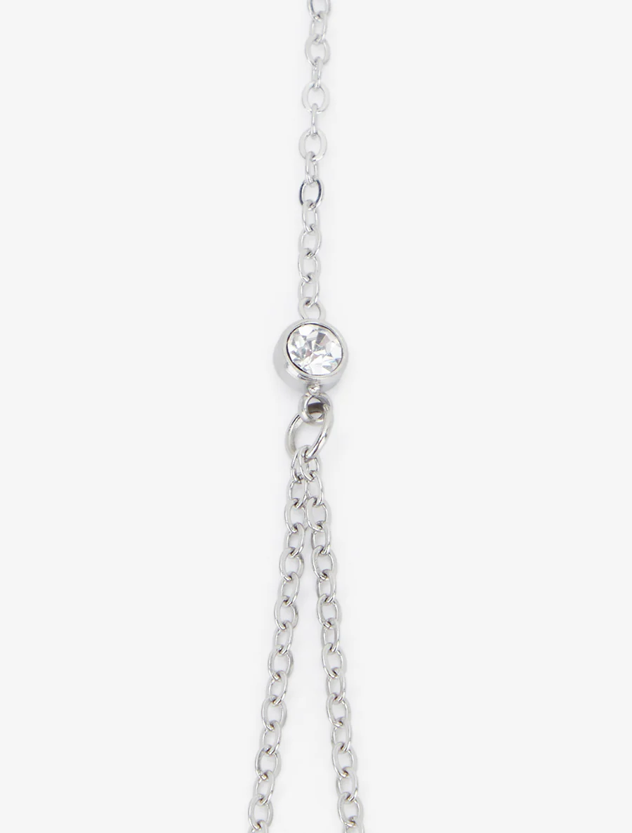 Witte zirkonia handketting - Geld - Image 3