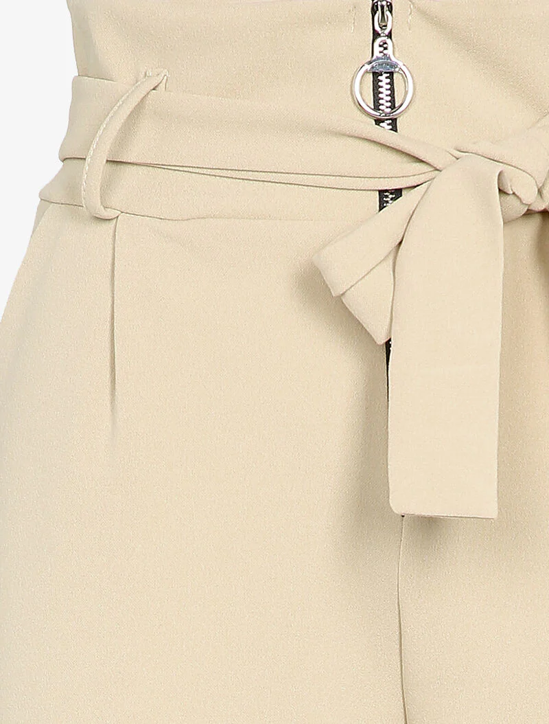 Empire taille rits wortelbroek - Beige - Image 3