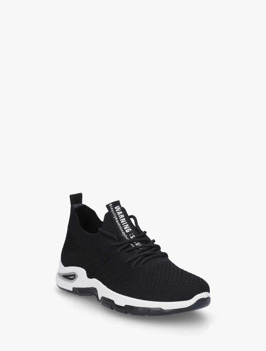 Zachte sneakers van mesh - Zwart - Image 2
