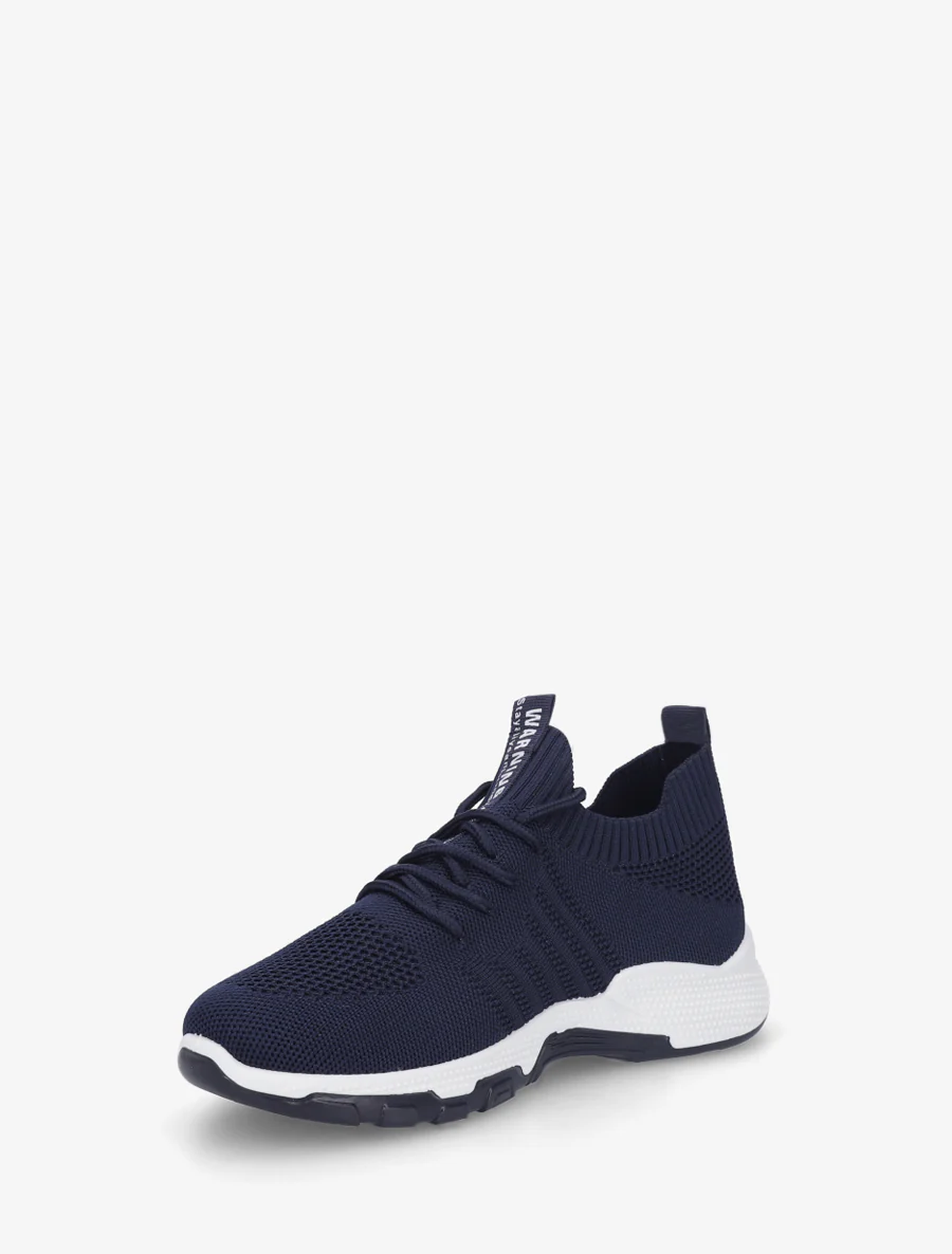 Zachte sneakers van mesh - Marine - Image 3