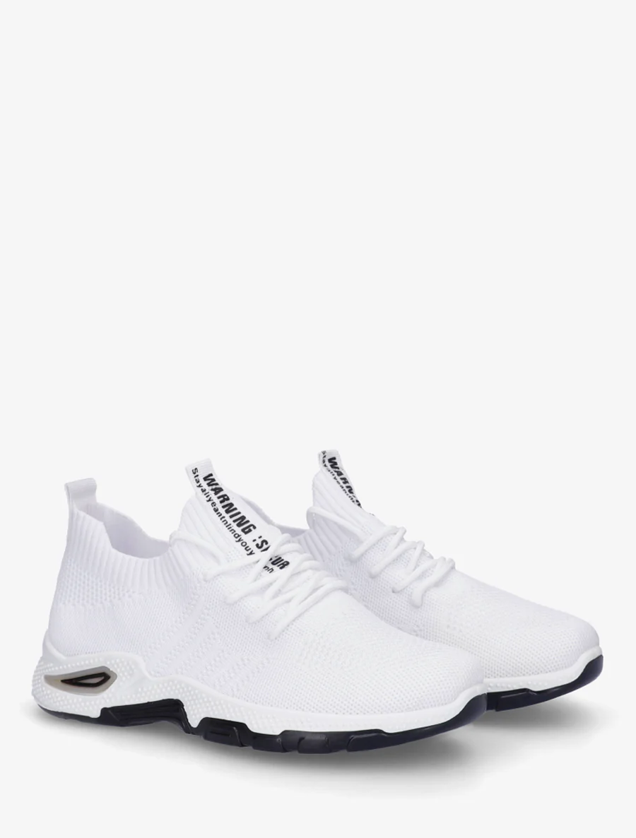 Zachte sneakers van mesh - Wit - Image 4