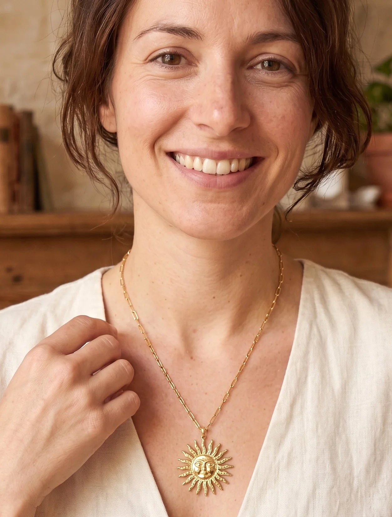 Zonnehanger ketting - Goud